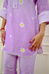 Lilac Floral Pakistani Kurta Set